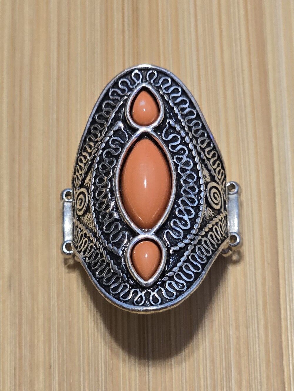 🍊🧡Sunset Saharan" Orange Stone Statement Ring🍊🧡